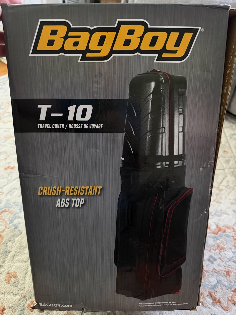 BagBoy T-10 Travel Cover in Black with Blue Trim